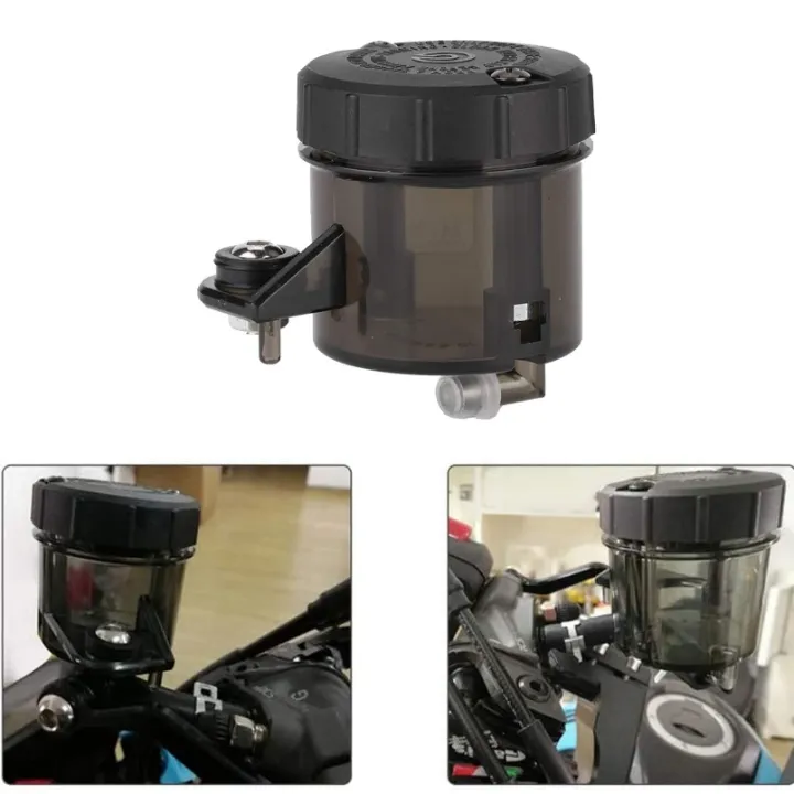 Universal Motorcycle Rear Brake Fluid Reservoir - Transparent Master Cylinder Oil Cup for All Bikes
