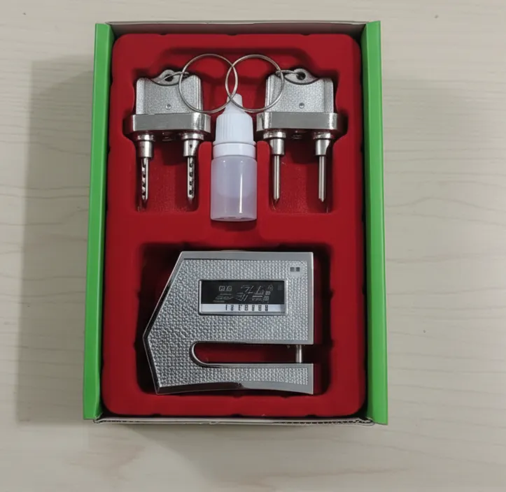 Universal Heavy Duty Motorcycle Disc Brake Lock with 2 Keys and Maintenance Kit - Anti-Theft Chrome Security Lock for Bike and Scooter