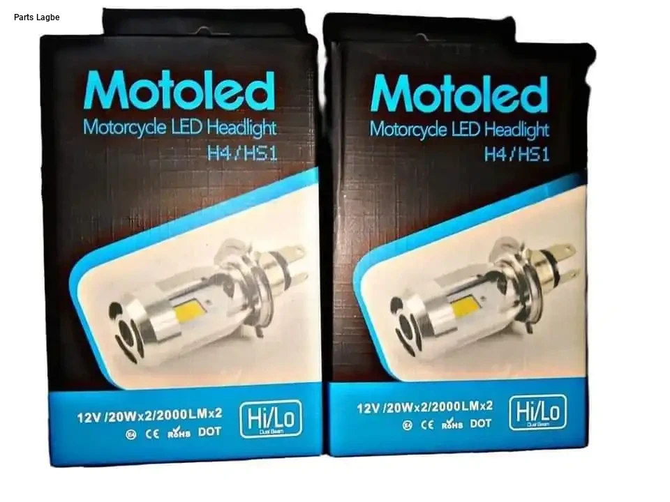 Motoled H4/HS1 Motorcycle LED Headlight Bulb - 20W 2000LM (Dual Beam)