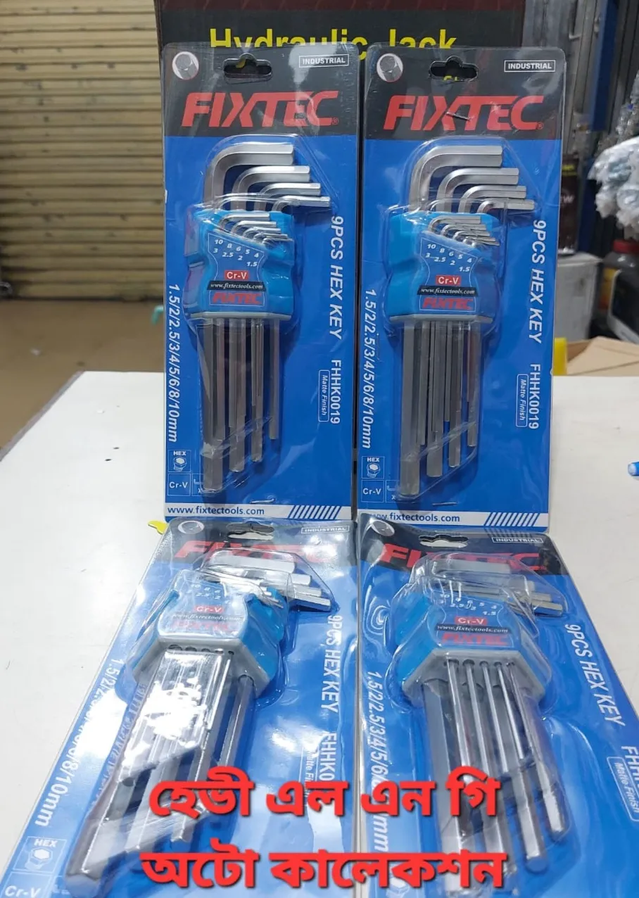 FIXTEC 9-Piece Hex Key Set High Quality