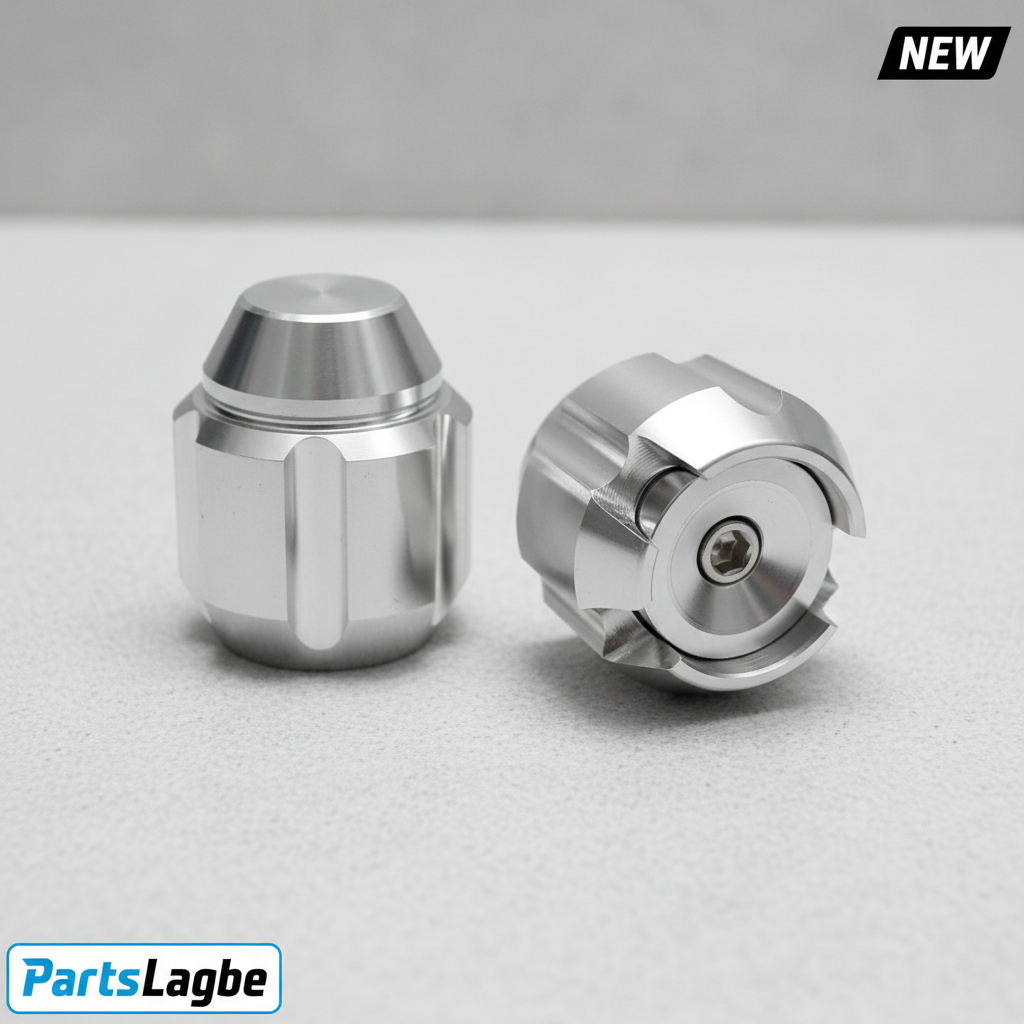 GOVO Universal CNC Aluminum Motorcycle Front Axle Sliders - Silver (1 Pair)